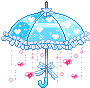 blue umbrella gif